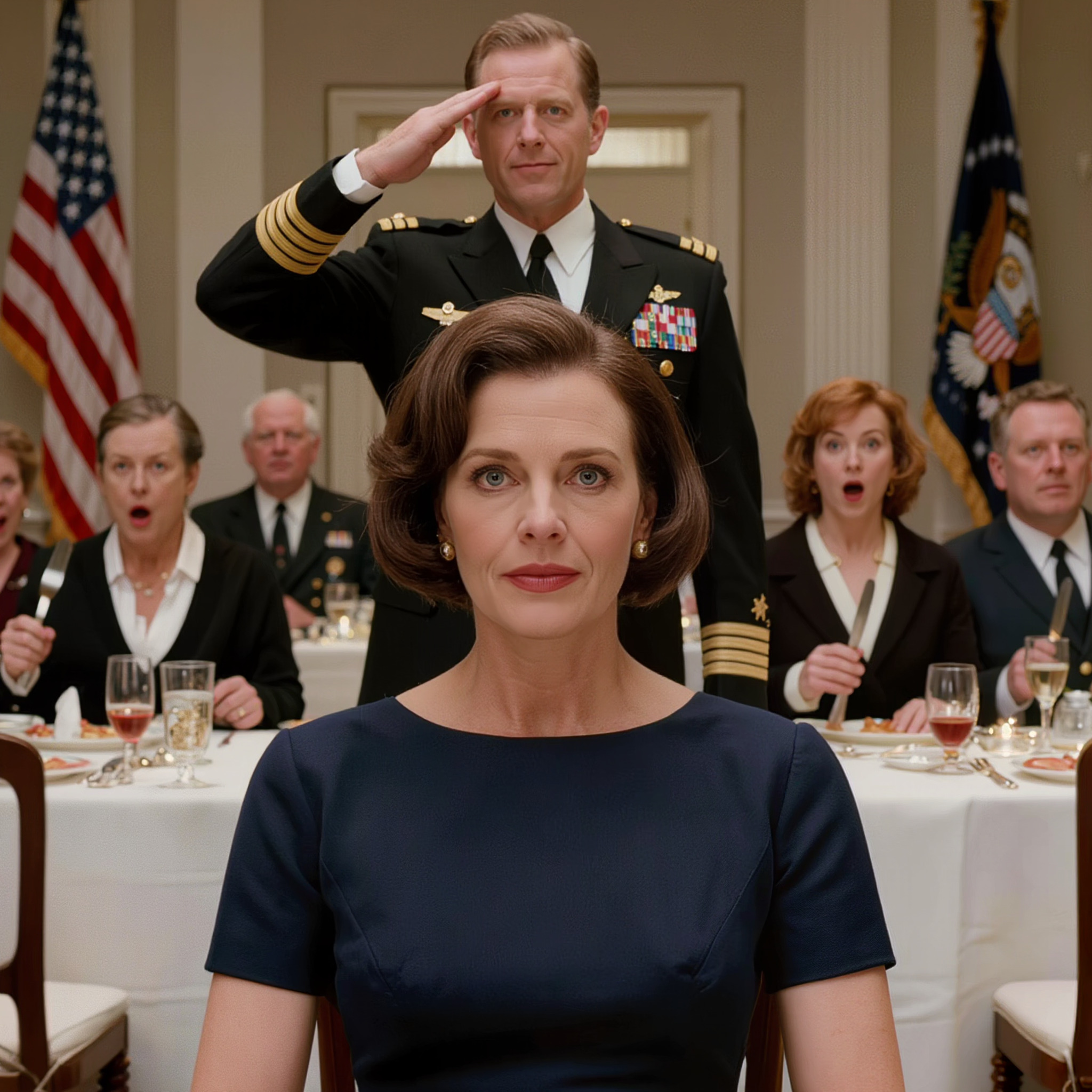 ‘Je brengt deze familie in verlegenheid,’ zei mijn moeder waar iedereen bij was. Zelfs mijn broer sneerde: ‘Wat een teleurstelling.’ Toen het avondeten begon, kwam de man van mijn zus in uniform binnen – en hij verstijfde. Hij groette me… en zei: ‘Mevrouw.’ De vork van mijn vader kletterde op de grond. Mijn zus werd bleek.