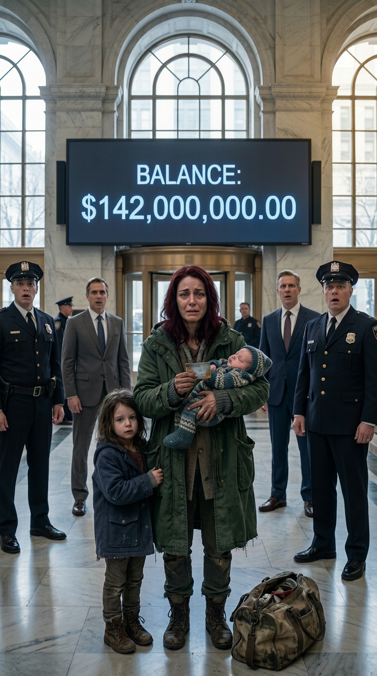 Een dakloze moeder stapte nerveus een bank binnen, met de versleten bankpas van haar overleden grootvader in haar hand, in de hoop een paar dollar te kunnen opnemen. Maar toen de kassier de pas invoerde, verscheen het saldo op het scherm, waardoor de hele zaal in stilte verstomde.