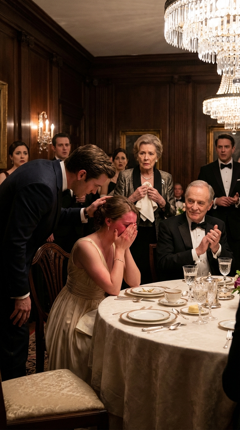 Ik heb mijn schoonzoon nooit verteld dat ik rechter was en mijn hele carrière had gewijd aan het opsluiten van daders van huiselijk geweld. Tijdens een chic diner trok hij plotseling aan het haar van mijn dochter omdat ze de ‘verkeerde’ wijn had besteld. Zijn vader klapte in zijn handen en lachte. ‘Ze moet haar plaats kennen – een meisje zonder vader. Goed gedaan, zoon.’ Ze dachten dat ik gewoon een onschuldige, alleenstaande oude vrouw was, makkelijk te intimideren. Ik stond langzaam op, keek hem in de ogen en zei kalm: ‘Je zult haar vader heel snel ontmoeten – in de hel.’