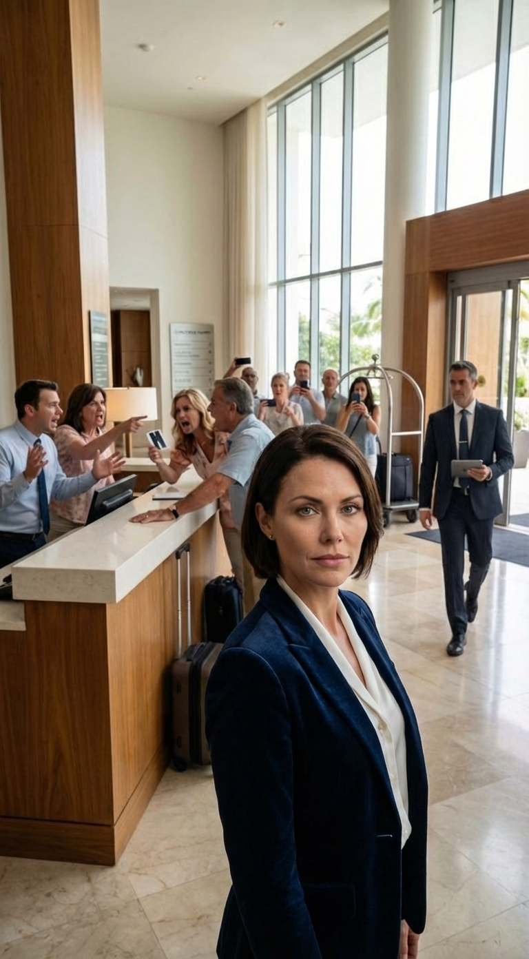 ‘We hebben iedereen behalve jou een suite gegeven,’ appte mijn neef. Ik kreeg een eenpersoonskamer bij het zwembad. Ik belde de receptie: ‘Dit is Kate Summers – wilt u alstublieft mijn familie naar een standaardkamer verplaatsen en hun resorttegoed annuleren?’ De regiomanager arriveerde toen ze begonnen te klagen…