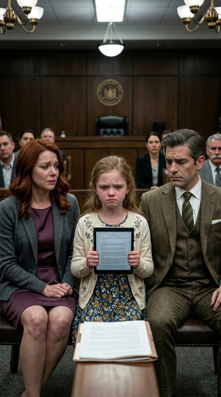 Mijn rijke echtgenoot dacht dat de rechter hem onze dochter zonder slag of stoot zou toewijzen – vooral nadat de rechter had gevraagd waarom ze voor haar arme moeder had gekozen. Toen graaide mijn 9-jarige dochter in haar rugzak en onthulde wat hij had gezegd, nadat hij dacht dat ze sliep. – Royals