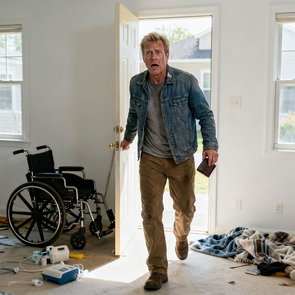 Vijf jaar lang heb ik voor mijn verlamde vrouw gezorgd. De dag dat ik mijn portemonnee vergat en naar huis ging, op het moment dat ik de deur opendeed… kon ik niet ademen.