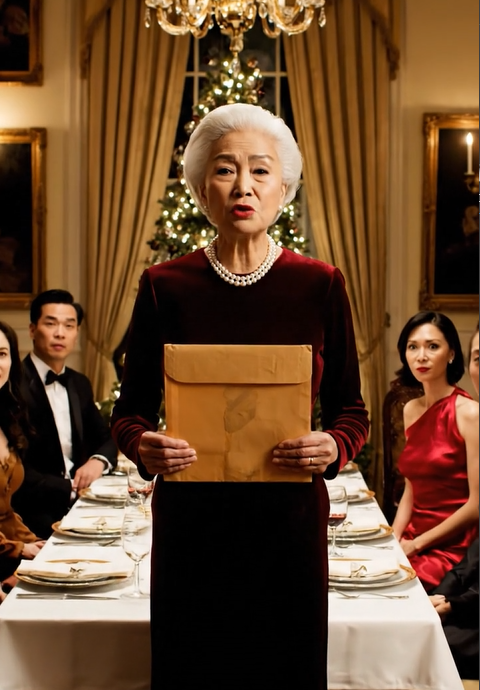 Op kerstavond kondigde mijn zoon aan dat ik ‘niet langer deel uitmaakte van de familie’. Ik gaf hem kalm een ​​envelop, en op het moment dat ze die openden, barstte het hele huis in shock uit.