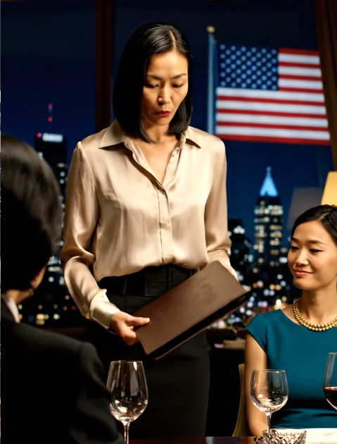 Ze schoven me de rekening van $3.450 toe tijdens de verjaardag van mijn zus… Mijn moeder hief haar glas: “Zij is de dochter waar ik zo trots op ben.” Toen legde de ober het bonnetje met $3.450 recht voor me neer, alsof het de normaalste zaak van de wereld was. Mijn zus grijnsde alleen maar terwijl iedereen wachtte. Ik stond op – en schoof het bonnetje terug…