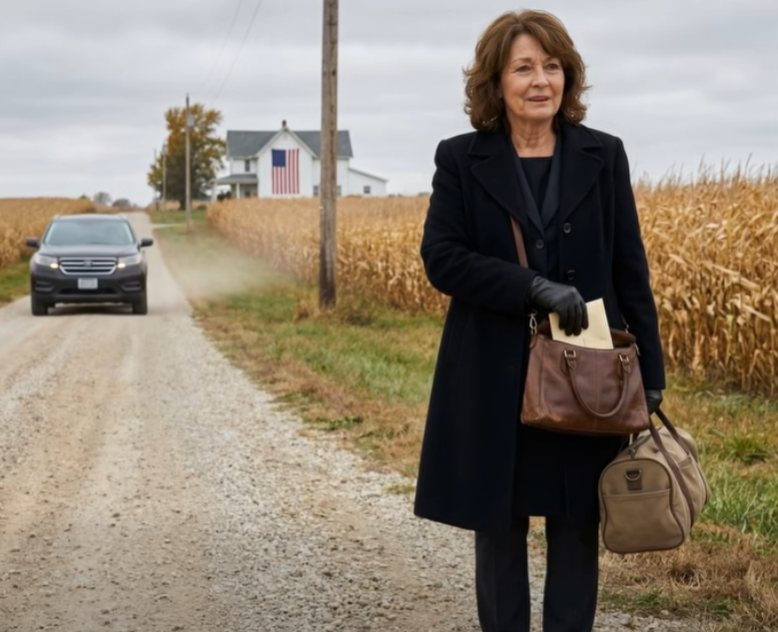 Nadat we mijn man hadden begraven, reed mijn zoon me naar een rustige weg buiten de stad en zei: “Hier stap je uit. Het huis en de zaak zijn nu van mij.” Ik stond in het stof, mijn tas stevig vastgeklemd, terwijl hij wegreed zonder om te kijken. Geen telefoon. Geen geld. En toen besefte ik het: ik was niet alleen. Ik was vrij… maar hij had geen idee wat ik allemaal had geregeld voordat zijn vader overleed… – Nieuws