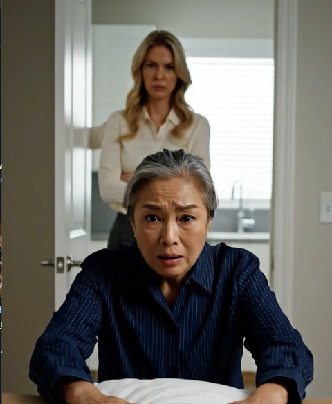 Na mijn faillissement ben ik bij mijn zoon ingetrokken om mijn leven weer op de rails te krijgen, maar op de allereerste dag legde mijn schoondochter een dienstmeisjesuniform op mijn bed en zei koud: “Trek het aan.” Mijn zoon stond er alleen maar bij en voegde eraan toe: “Doe wat ze zegt en wees dankbaar dat je nog een dak boven je hoofd hebt.” Dus ik pakte stilletjes mijn koffer en ging naar buiten. Een paar maanden later waren diezelfde twee mensen het die niet meer recht in de ogen konden kijken.