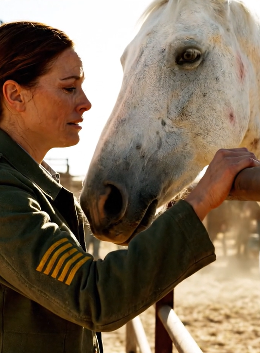 Min familie sagde, at jeg var “for nedbrudt til at drive ranchen” – så trådte jeg ind i en støvet auktionsring og gjorde krav på den “farlige” hvide hest, de sendte for at dø