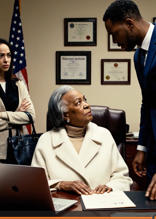 Min søn sendte en sms: “Kom til familiemødet – det haster,” og lokkede mig så i en fælde med en advokat og arvepapirer, der lå på bordet. Han hvæsede: “Underskriv, mor, ellers ruinerer vi dig.” Jeg smilede bare, talte fra et til seks … så nikkede jeg mod døren og sagde: “Min søn kom lige ind …” og så frøs de til.