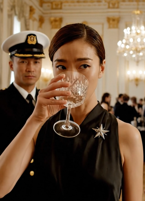 Ved en flådegalla lænede min stedmor sig ind i en kreds af officerskoner. “Hun giftede sig godt og red i frakkehals,” sagde hun. “Uniformen er bare et kostume.” Jeg stod en meter væk. Jeg vendte mig ikke om. Bag hende faldt et trestjernet admirals blik på nålen på mit revers. HAN SÆTTE SELV MIN KAPTAJNØRNES NÅL.