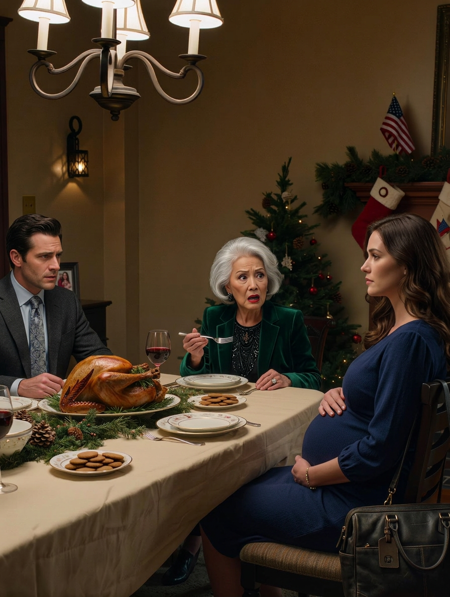 Tijdens de kerstlunch riep oma enthousiast: “De babyshower van je zus was echt perfect! Dus, wanneer ga je zelf een gezin stichten?” Ik glimlachte kalm en zei: “Dat heb ik al gedaan – ik heb alleen iedereen weggelaten die me als een teleurstelling ziet.” Haar vork trilde in de lucht…