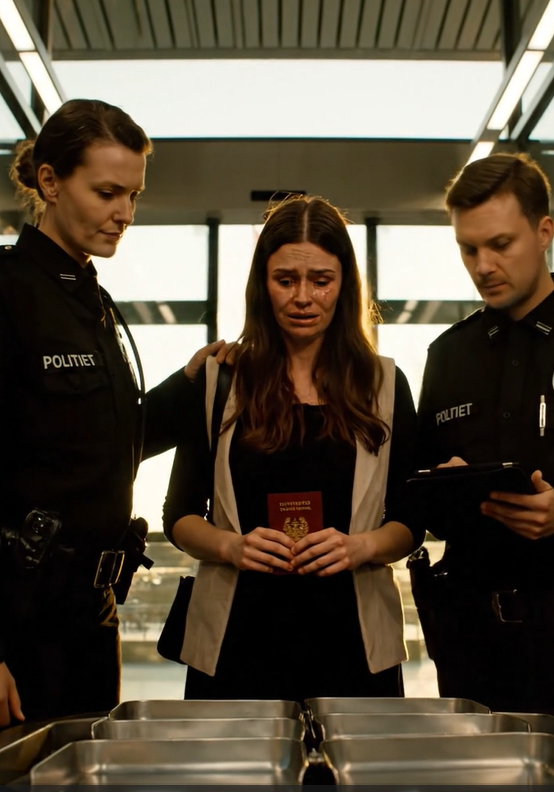 Jeg stod ved sikkerhedskontrollen i lufthavnen med bæltet i hænderne og boardingkortet på bakken. Så trådte en lufthavnsbetjent frem: “Frue, kom med os.” Han viste mig en rapport – mit navn og alvorlige beskyldninger. Mine grådige forældre havde indgivet den … bare for at få mig til at misse mit fly. Fordi den morgen var der skifteretshøring: Bedstefars testamente – min arv. Jeg forblev rolig og sagde kun: “Hent nødopkaldsloggen. Lige nu.” Betjenten tjekkede sin skærm, holdt en pause, og hans tone ændrede sig – men så snart han læste opkalderens navn …