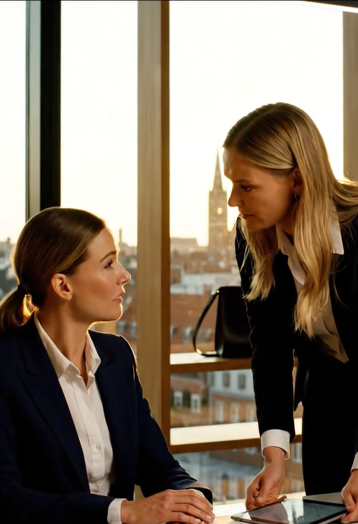 “Kom ikke til nytårsaften,” skrev min bror. “Min forlovede er virksomhedsadvokat hos Davis & Polk. Hun kan ikke vide noget om din … situation.” Mine forældre var enige. Jeg svarede: “Forstået.” Den 2. januar ankom hans forlovede til sit firmas største klientmøde. Da hun så mig sidde for bordenden som klientens administrerende direktør … BEGYNDEDE HUN AT SKRIGE, FORDI